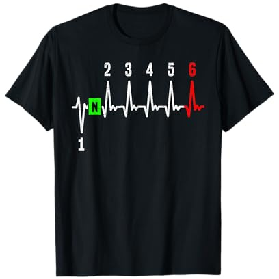 1N23456 1 Down 6 Up Motorcycle Shift Pattern T-Shirt