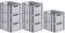 PROREGAL SuperSparSet 8x Eurobox NextGen Grip | HxBxT 22x30x40cm | 20 Liter | Griffe offen | Grau | Eurobehälter, Transportbox, Transportbehälter, Stapelbehälter