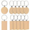 efuturetime 12PCS Schlüsselanhänger Holz Blanko Set, Wooden Keychain Schlüsselring, Beschriftbar Schlüsselanhänger Rohlinge Holz für DIY, Malerei, Dekoration, Geschenke