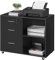 Yaheetech File Cabinet Mobile Letter Size File Organization Unit Mobile Lateral Filing Cabinet Printer Stand for Home and Office,Black