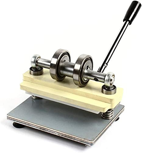 Manuelle Stanzmaschine Prägemaschine | Leder, Papier, PVC | Edelstahl | Vielseitig & Kompakt | 150mm Einzug