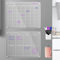 Acrylic Magnetic Monthly and Weekly Calendar for Fridge, Clear Set of 2 Dry Erase Board Calendar Reusable Planner, Includes 6 Dry Erase Markers with 3 Colors (16x12Inches)