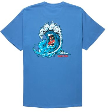 SANTA CRUZ Herren S/S T-Shirt Screaming Wave Skate Shirt, Ultramarinblau/Ausflug, einfarbig (Getaway Solids), Mittel