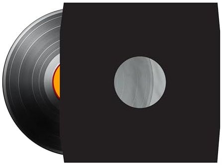 Vision Media® 12'' Vinyl Black Polylined Inner Sleeves - Record Inners - Vinyl Sleeves - LP PolyLiners' x 50pcs