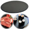 LS-LebenStil XL Schieferplatte 35x35cm Schwarz - Naturschiefer-Platten - Rund - Servierplatte Schieferteller Tischset Sushi Deko Tablett Tapas-Teller Schiefertafel Steinplatte Tafelplatte