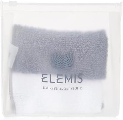Elemis Luxuriöses Reinigungstuch-Duo, Superweiche Gesichtstücher aus Reiner Baumwolle, Superweich, Sanfte Gesichtsreinigung, Make-up-Entferner, Waschlappen für die Tägliche Hautpflege-Routine