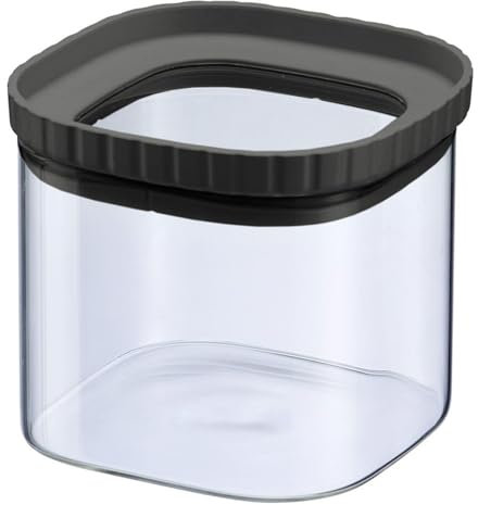 Westmark Glasdose mit Silikondeckel – Praktische Vorratsdose mit Deckel, ideal zur Aufbewahrung von Nudeln, Gewürzen, Tee, Süßigkeiten und vielem mehr, eckig, stapelbar – 655 ml