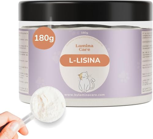 Lamina Care - Lysin Katze zur Stärkung des Immunsystems, Natürliches L Lysin Katze, EIN Mittel Gegen Katzenschnupfen, Lysin Pulver mit Angenehmem Geschmack, das Sich Leicht ins Futter Einbauen Läss