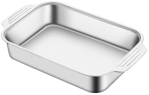 Grillpfanne mit Deckel – Rechteckige Fisch-Grillpfanne | Metall-Tablett für Meeresfrüchte, Grillschalen mit Griffen, Grillpfanne für Familienessen, Barbecue