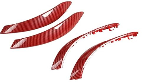 Innengriff 2/4 Stücke Auto Innen Tür Pull Griff Abdeckung Trim Ersatz Für 3 Serie F30 F35 F3X 2012-2019 2018 2017 2016 Innere Griff Abdeckung Türgriff Innen Abdeckung (Farbe : Carbon Fbre-Red-4)