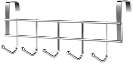 Haken über der Tür Haken Badezimmer Aufhänger Kleidung Handtuchhalter Silber Bett Taschen Einhängen (Khaki, One Size)