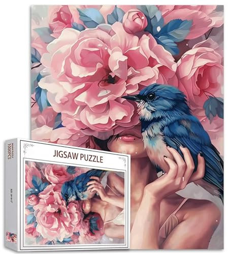 Tucocoo 1000 Stück modische Frauenköpfe für Erwachsene Moderne Portraits Puzzles für herausfordernde Familienspiele, Bunte Puzzles für dekorative Geschenke