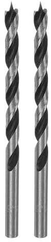 HARFINGTON 2pcs Brad Point Drill Bits 4.5mm(11/64) Dia Straight Round Shank Drill Metric Brad Point 2.4 Drilling Depth Spiral Twist Drill Bits for Carpenter Woodworking Plastic Rubber