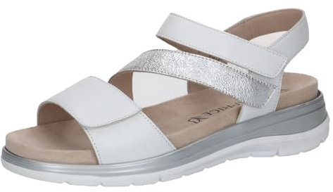 CAPRICE Damen Sandalen flach aus Leder Bequem