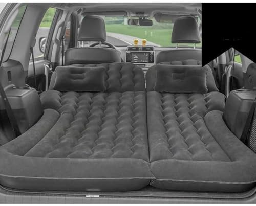 Spulhc Aufblasbares Autobett für Subaru XV Crosstrek GT 2018-2022, Reisematratze für den Rücksitz, tragbar, faltbar/PVC und Beflockung,B-Black