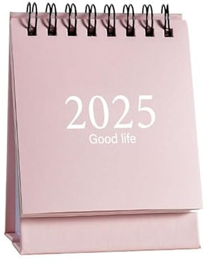 Mini Schreibtisch Kalender Juli 2024 bis Dez 2025,Portable Kleine Desktop Kalender Stehende Flip akademische Jahr Monatskalender für Home Office Tischdekoration und Planung Organisieren (Rosa)
