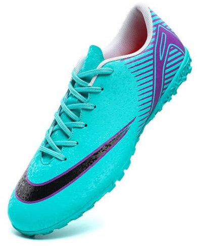 DHOVOR Mens Football Boots Boys Astro Turf Football Boots Low-Top Profession Athletic Training Indoor Soccer Shoes for Mens