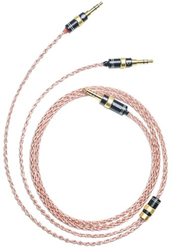 GUCraftsman 6N Single Crystal Copper+Graphene Mixed Braid Kopfhörerkabel für HIFIMAN Edition XS Arya SUNDARA HE400SE Ananda HE1000se HE6se HE-R9 HE-560 V4 Kopfhörer-Audio-Upgrade-Kabel (4.4mm Plug)