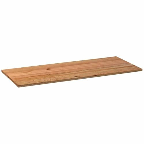 vidaXL Tischplatte Hellbraun 240x90x4 cm Massivholz Eiche Rechteckig, Esstischplatte, Schreibtischplatte, Bartischplatte, Esszimmertischplatte