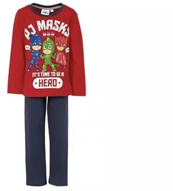 Lamaloli Pyjamahelden Schlafanzug Pyjama (DE/NL/SE/PL, Numerisch, 128, Regular, rot)