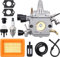 Carburador para STIHL FS120 FS200 FS250 FS300 FS350 Desbrozadora, JRISBO Repuestos FS 250 Piezas Accesorio Kit Recambios Carburetor con Juntas, Filtro de Aire, Bujía, Manguera