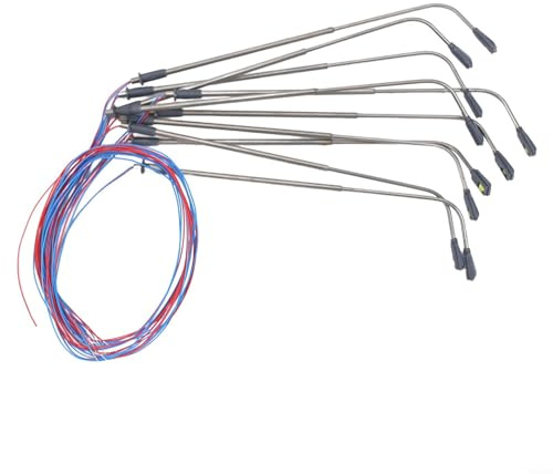 Model Railway LED Street Lights Pack of 10 OO Gauge 8CM Lamppost Realistic Scenery Accessories for Train Layouts