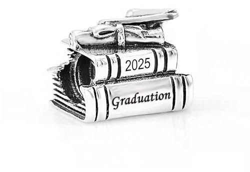 FGT 2025 Graduate Diploma Book Charm fits Pandora Charms Moments Bracelets Gift for Daughter Sister Granddaughter Women Graduation