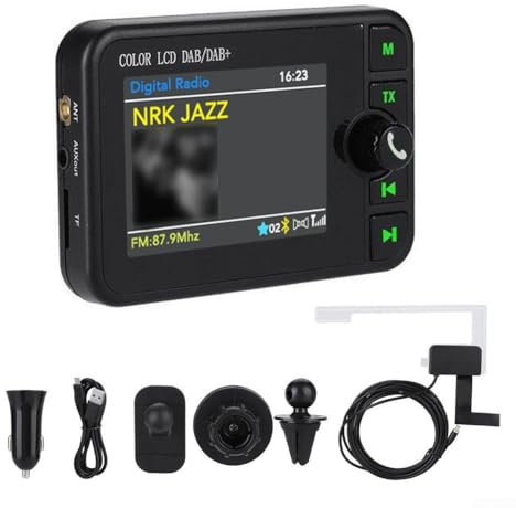 DAB+ Autoradio 2,4 Zoll Farbbildschirm Digital Radio MP3 BT FM-Transmitter USB TF-Karte 3,5Mm Audio Ausgang Freisprecheinrichtung 174-240MHz