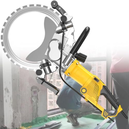 Scie à anneau électrique pour découpe murale, scie à béton 5000 W, scie à tronçonner électrique pour découpe de rainures pour béton,39cm
