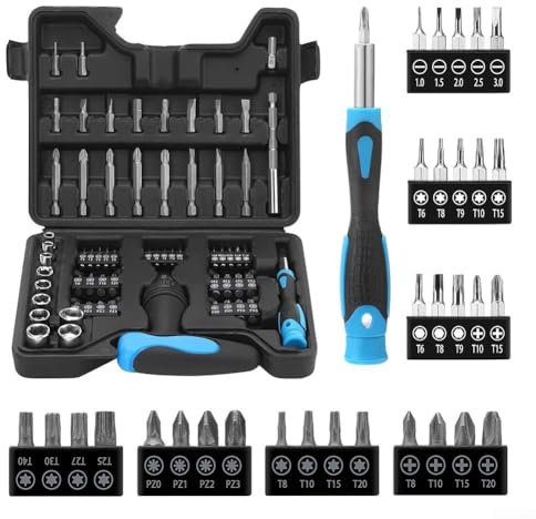 Magnetic Ratchet Screwdriver Set 34 in 1 with Flip Top Case for Easy Packing and Portability (34-piece)