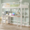 VECELO Metal Bunk Bed Single Size, High Sleeper Bedframe 90×190cm with Removable Ladder and Safety Guardrail, Space-Saving, Noise Free, No Box Spring Needed, White
