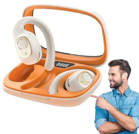 doyandader Wireless Headphones | Sports Headphones with Over Hooks | Stereo Headphones with Digital Display for Sports Fitness Workout Women Men