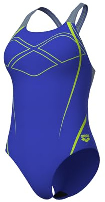 ARENA Feel Graphic Swim Pro Back Women's One-Piece Swimsuit, Quick-Drying Swim Suit, Swimwear in Maxfit Eco Fabric, Resistant to Chlorine and Salt with UPF 50+ UV Protection