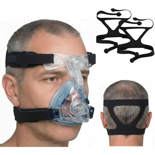 Universelles CPAP-Kopfband im 2er-Pack – Ersatz für Philips Respironics Kopfband und ResMed CPAP-Zubehör – Kopfband für CPAP-Maske (CPAP Maske, Clips nicht inkl.)