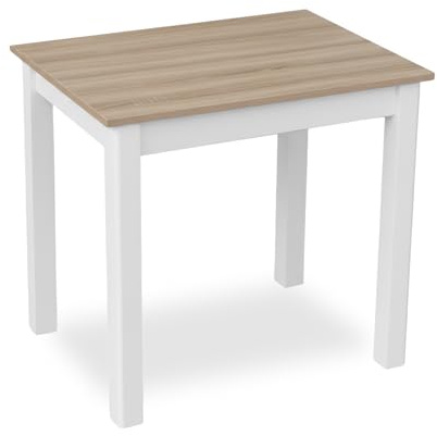 Metdrew Esstisch aus Holz | 100x60 | holztisch | für 4 Personen | klein Tisch | Skandinavischer Stil | aus Kiefernholz | küchentisch | Tischplatte: Sonoma Eiche