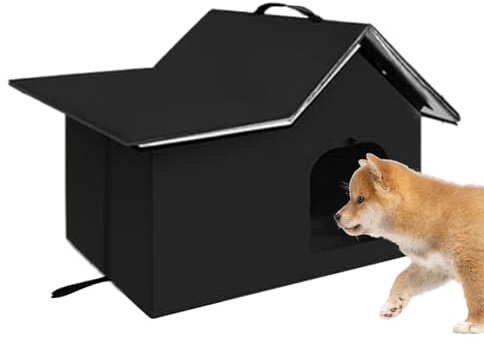 Casa Refugio para Gatos | Refugio Exterior Impermeable para Mascotas | Aislamiento Térmico Impermeable Tienda Cama Invierno Animal | para Césped Jardín Patio Balcón Terraza Trasero