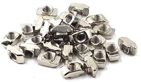 M6 30 serie Carbon Steel T-Nut Fastener Hammer Kopf Aluminiumprofil Extrusionsschlitz Europäische Norm (50 STÜCK)