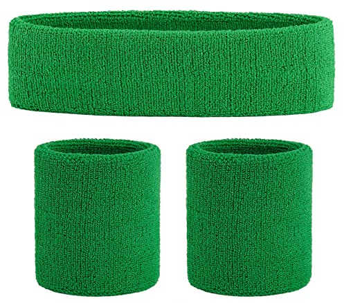 ONUPGO Schweißband Set Sportstirnband Handgelenk gestreifte Schweißbänder Frottee Sporttraining Basketball-Armband Stirnbänder Feuchtigkeitstransport Schweiß absorbierendes Stirnband