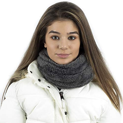 TOSKATOK Unisex Mens Ladies Kids Cosy Warm Snug Teddy Fur Fleece Ultra Soft Microfibre Dense Pile Balaclava Hood Snood Neckwarmer