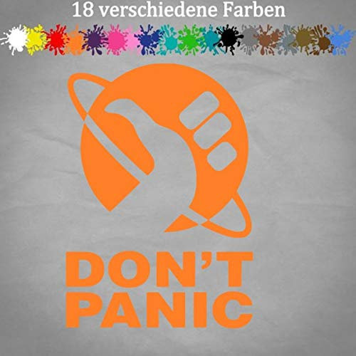 Don´t Panic Sticker 17x12cm Autoaufkleber save the world Friday for Future Greta 34-Orange