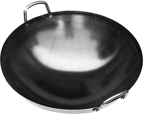 ZCXBHD Handgemachte Binaurale Wok Unbeschichtet Weniger Rauch Wok Offenes Feuer Gasherde Universal 50cm,40cm