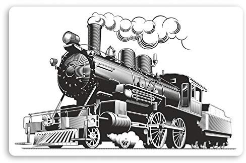 2 x 10cm Steam Train Vinyl Stickers - Vintage Railway Laptop Sticker #29761