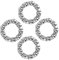 4PCS Crank Rodamientos Rueda de Bicicleta los rodamientos de Bolas rodamientos de pedalier Soporte de la Bola de la Jaula Rodamientos para Bicicletas de Plata