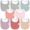 KeaBabies Baby Lätzchen für Jungen & Mädchen - 8er-Pack Bio Baumwolle Lätzchen zum Zahnen - Lätzchen Baby Mädchen & Junge - Lätzchen groß für Säugling, Kleinkind (Muted Pastel)