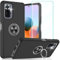 Unzerstörbar für Xiaomi Redmi Note 10 Pro/Note 10 Pro Max Hülle, [Eingebetteter Ständer] [PC+TPU Militär Stoßfest] Schutzhülle Fallschutz Kratzfeste Handyhülle für Redmi Note 10 Pro (6,67) Schwarz