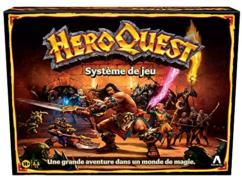 Avalon Hill, HeroQuest Spielsystem, Fantastisches Abenteuerspiel, Dungeon-Stil, ab 14 Jahren, 2 bis 5 Spieler