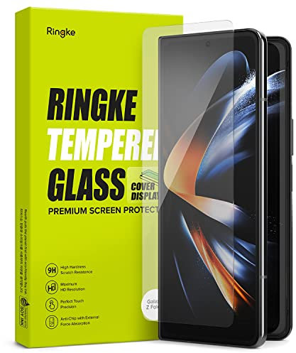 Ringke Cover Display Glass Compatible con Protector Pantalla Samsung Galaxy Z Fold 4 5G (2022) para Pantalla de Cubierta Exterior, Cristal Templado Protector de Pantalla