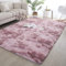 lekeplus 160x230cm Fluffy Soft Area Rug, Living Room Bedroom Rugs, Dark Pink