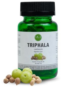 Vanan Triphala Kapseln (60 Kapseln) | Klinisch getestet | Stärkung & Unterstützung des Verdauungs- & Immunsystems | Ayurvedische Mischung für Wellness & Balance
