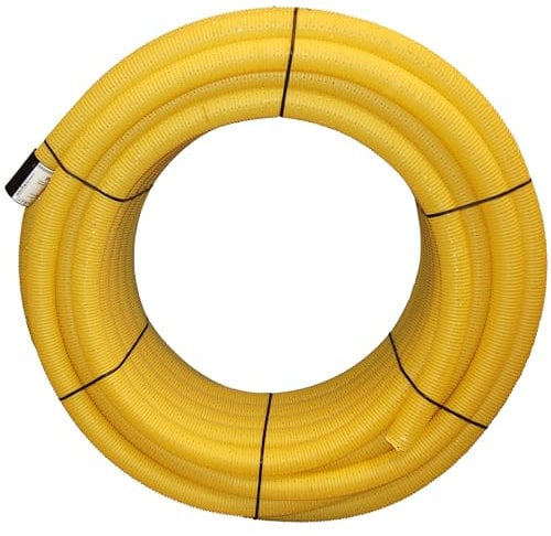 Jardibric - Drain Annulaire Perforé (Ø 80 mm x 25 mètres) - Évacuation Efficace des Eaux de Pluie avec Visibilité Accrue